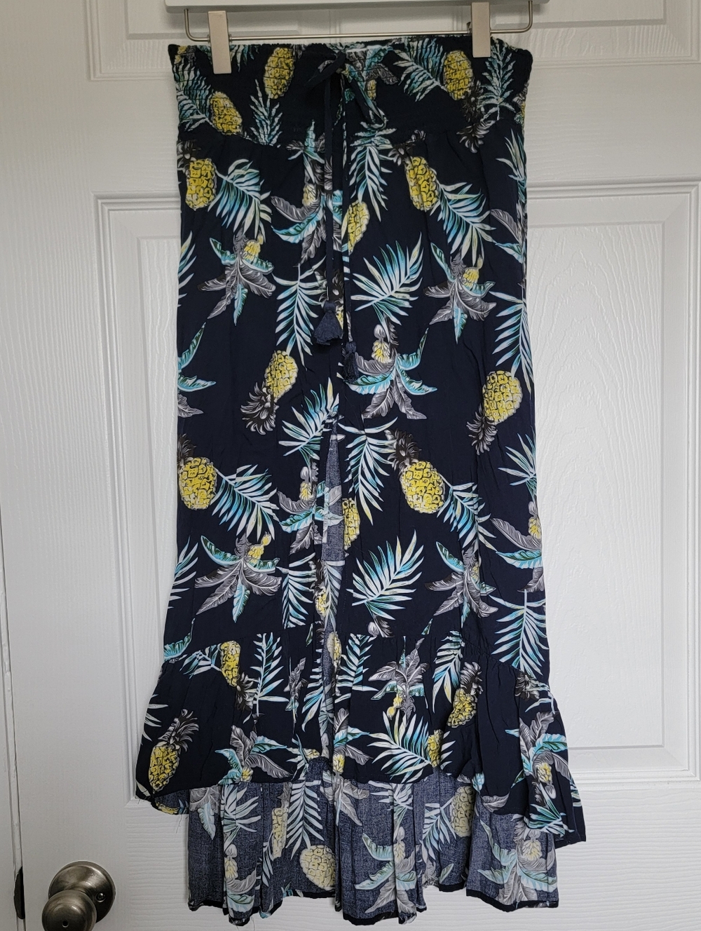 Blue Island Tropical Pineapple Split Skirt Size Medium